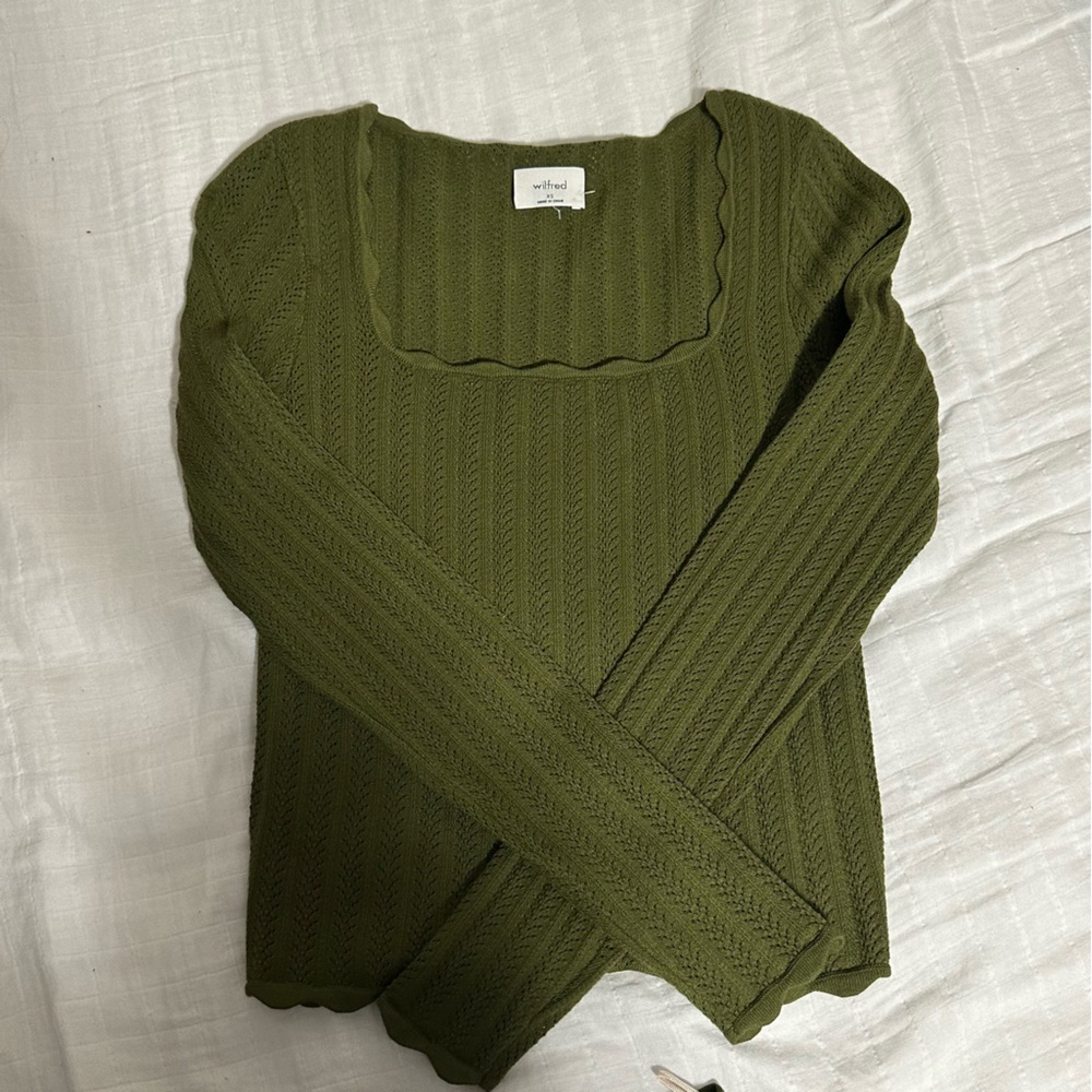 Wilfred grotto green elixir skirt + parcel sweater co-ord - Picture 4 of 4